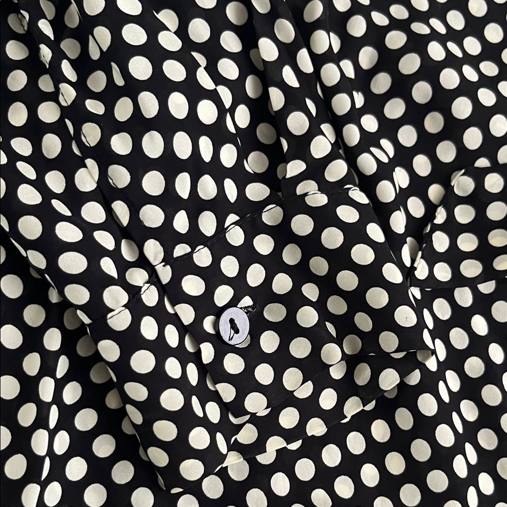 44# Zara Polka Dots Geometric/Assimetrical Women Blouse NWOT - Picture 8 of 13